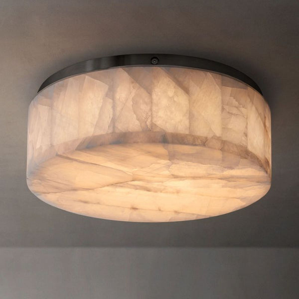 Alabaster Rival Round Flushmount 14"