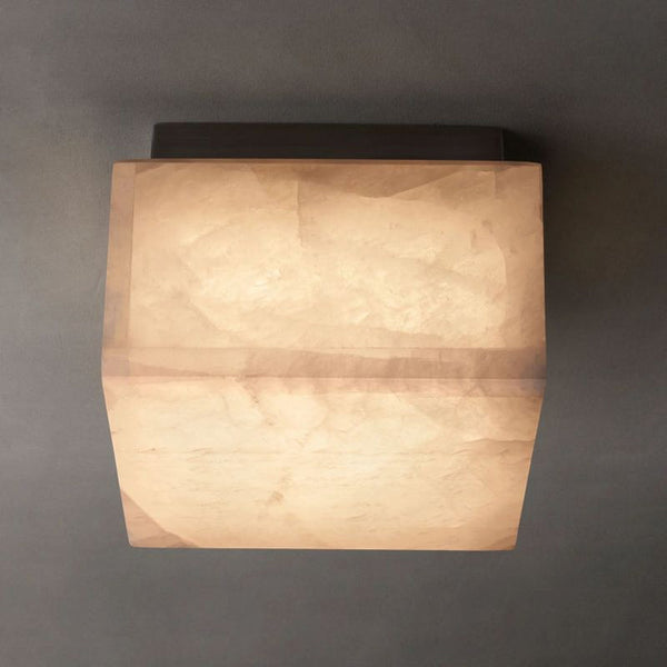 Alabaster Rival Square Flushmount 6"